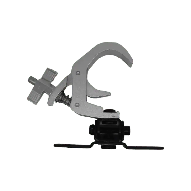 Gancio Aliscaf Selflock Hook Black a C da 50 kg con supporto omega integrato per Truss e Teste mobili