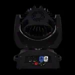 Testa Mobile Wash LED 36x15W Retro in Prospettiva Laterale su Sfondo Nero