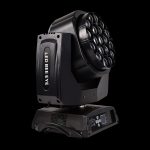 Testa Mobile Wash Zoom 19x15W su Sfondo Nero