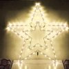 stella luminosa led di natale grande 50x50 cm da appendere per esterno con luce bianca calda