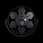 Lampada Port Flower RGB Retro in Prospettiva Frontale su Sfondo Nero