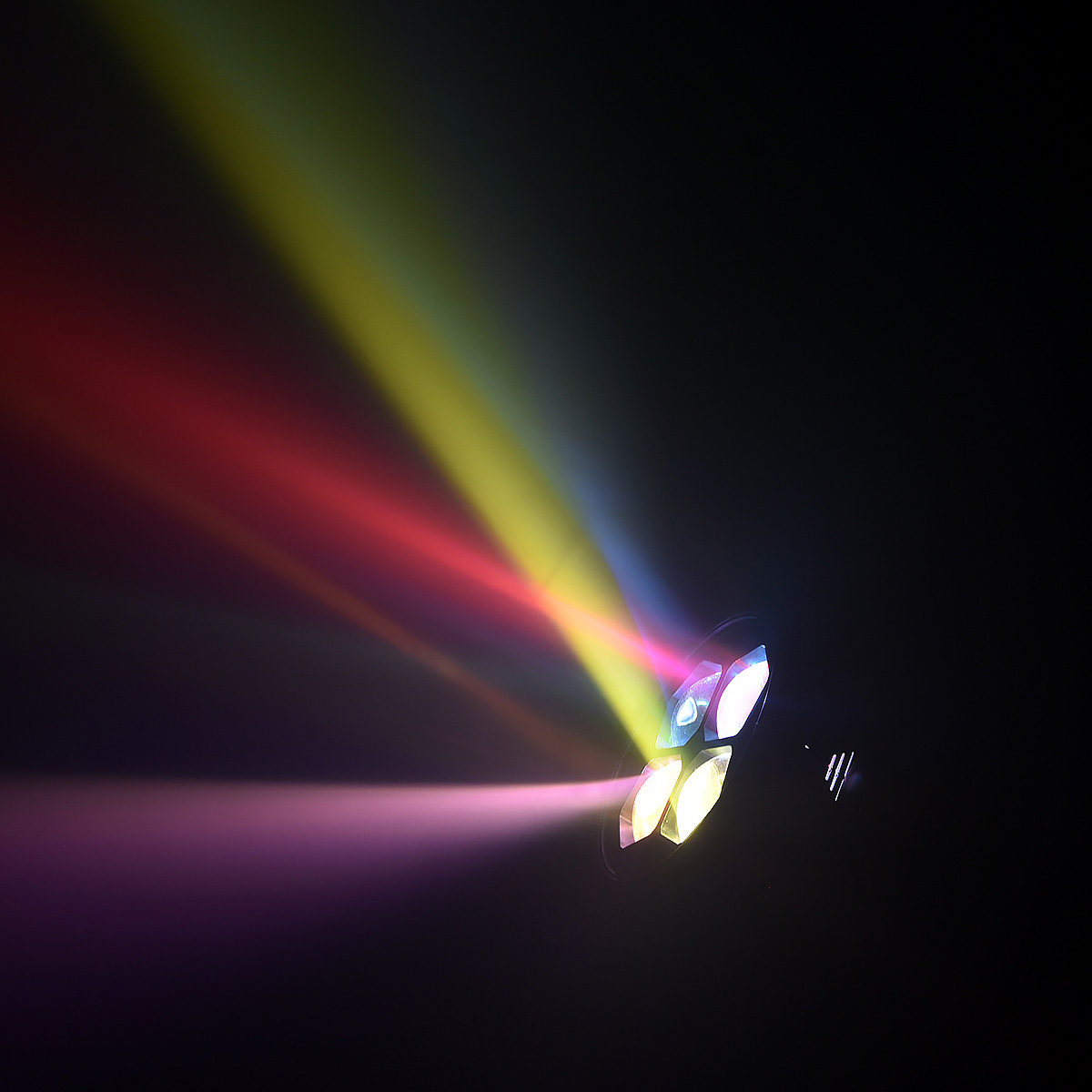 mini testa mobile fascio rgb acceso laterale