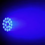 Par LED 18x10 RGBW Acceso Luce Blu