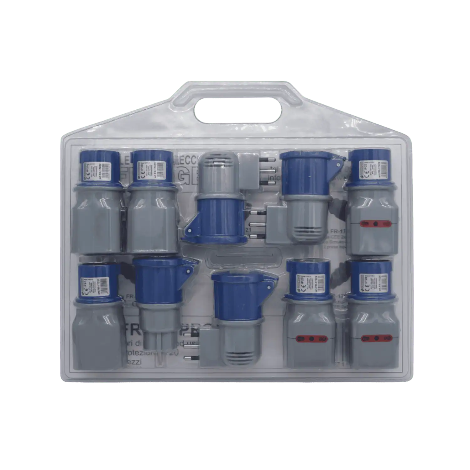 Kit Valigetta Adattatori Di Sistema Di 10pz Per Uso Temporaneo Con Grado Di Protezione IP20 1 Kit Valigetta Adattatori Di Sistema Di 10pz Per Uso Temporaneo Con Grado Di Protezione IP20 1