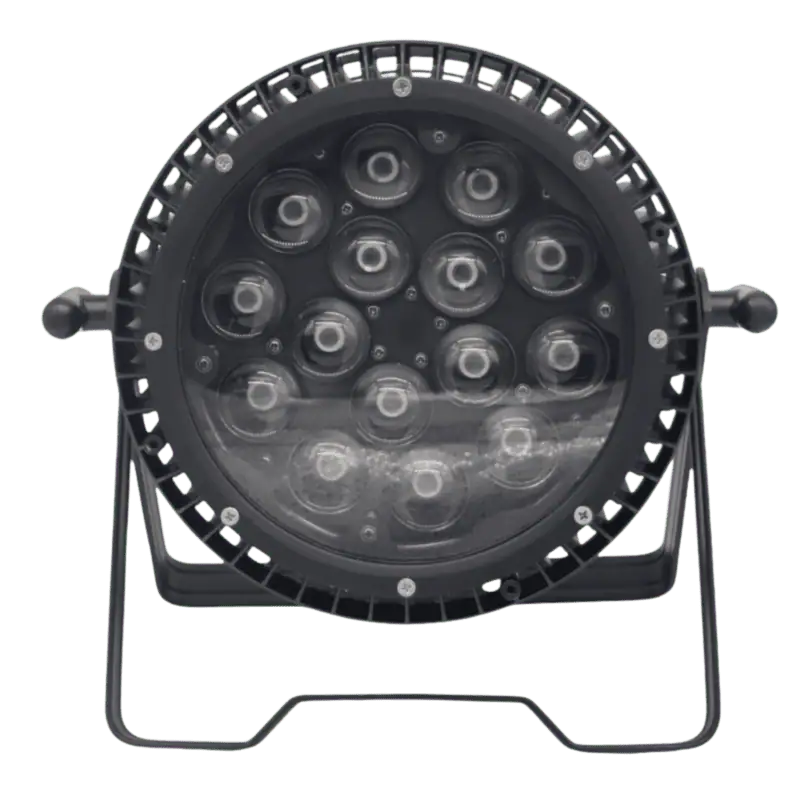 4 Par LED RGBW 15x40W Waterproof Con ZOOM Elettronico Top di gamma Wisdom Line Pro con FlightCase 1