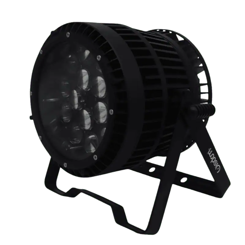 4 Par LED RGBW 15x40W Waterproof Con ZOOM Elettronico Top di gamma Wisdom Line Pro con FlightCase 2