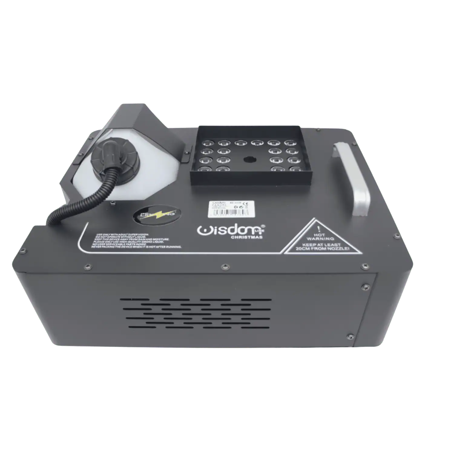 Macchina Del Fumo LED RGB 1500W A Getto Verticale Con Telecomando WISDOM 1 Macchina Del Fumo LED RGB 1500W A Getto Verticale Con Telecomando WISDOM 1