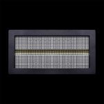 Strobo LED RGBW 1200W in Prospettiva Frontale su Sfondo Nero