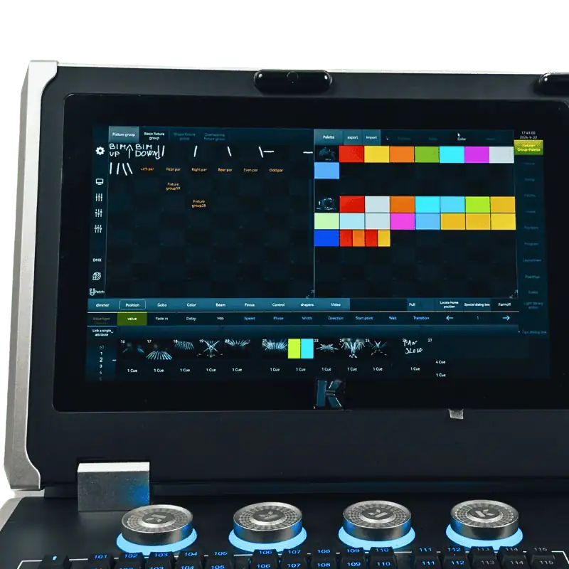 LAMPO Baton 1616 Centralina 7 universi professionale touch screen con flight cases kingkong 3