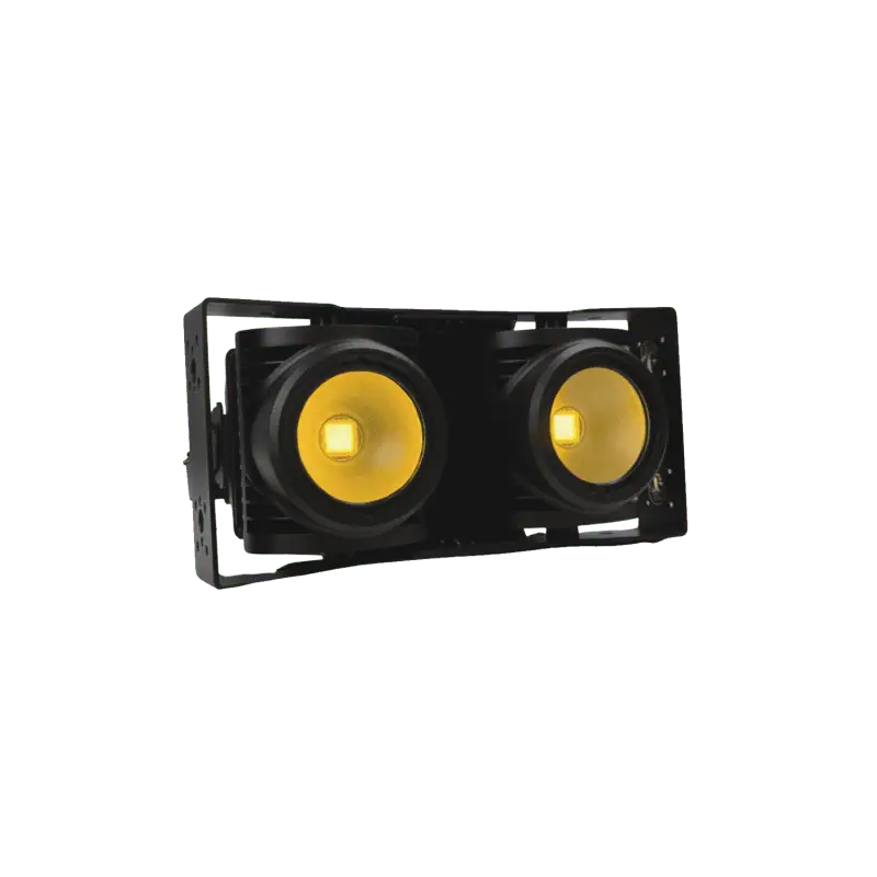 Accecatore Strobo Blinder a 2 Occhi 400w IP65 Luce Calda Warm Light Con Lente Fresnel Wisdom