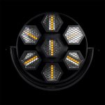 Lampada Mini Port Flower RGB in Prospettiva Frontale su Sfondo Nero