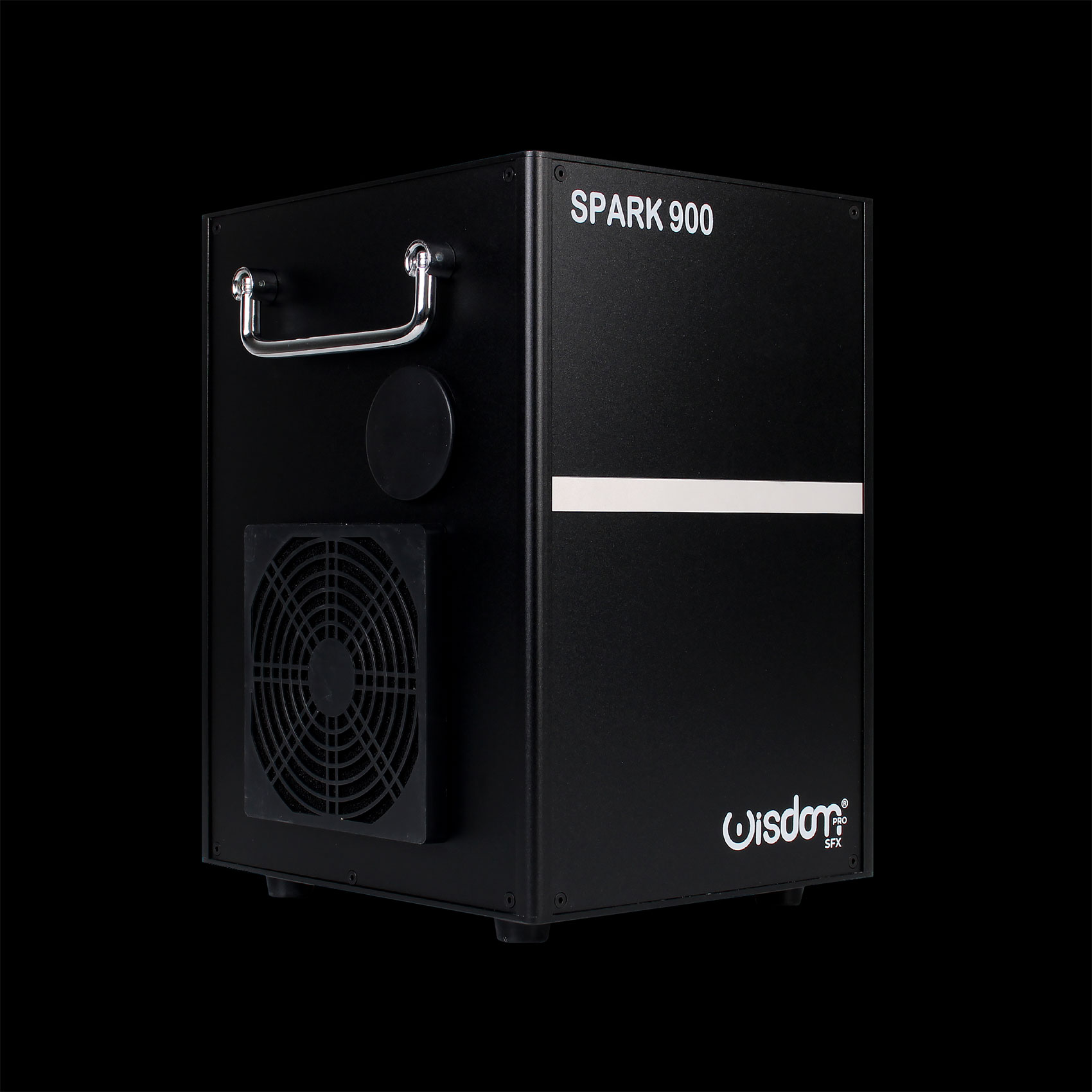 Sparkular_Nera_900W_Fredda Cold Spark Machine Nera 900W su Sfondo Nero