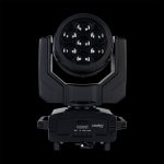 Testa Mobile Wash 7x40W RGBW IP65 in Prospettiva Frontale su Sfondo Nero