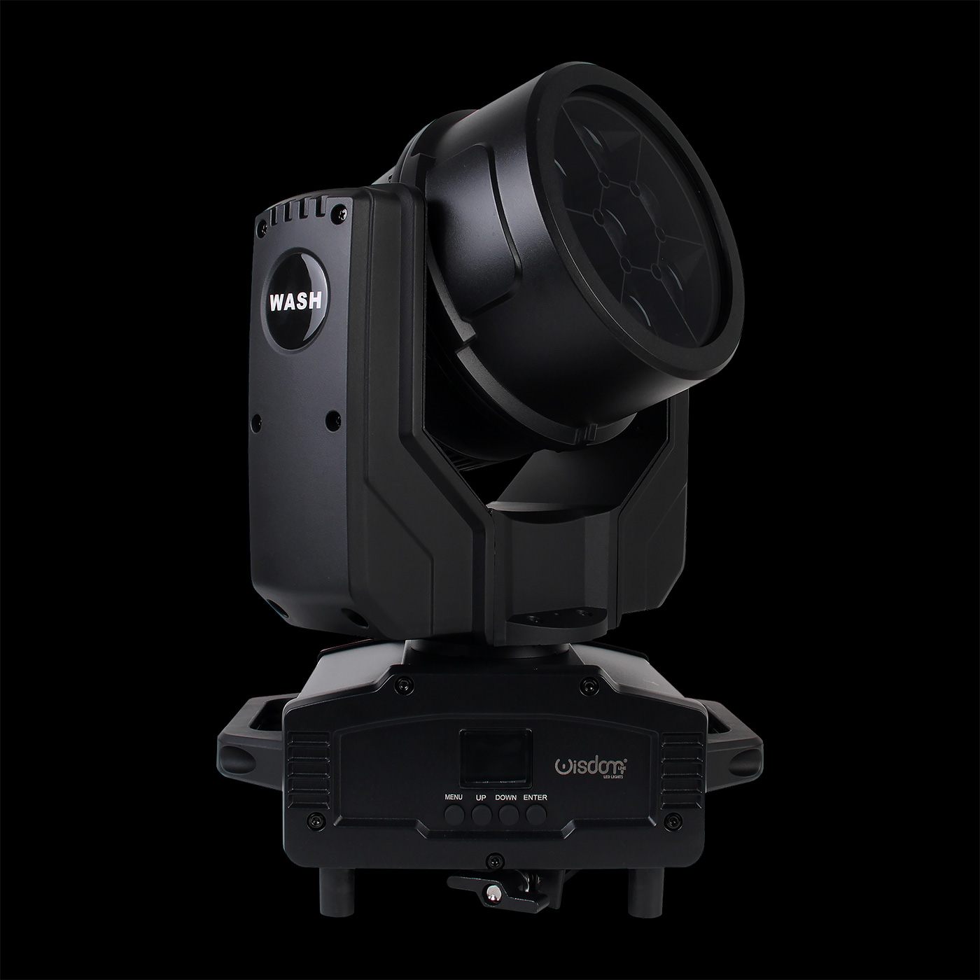 Testa_Mobile_7x40W_RGBW_IP65 Testa Mobile Wash 7x40W RGBW IP65 su Sfondo Nero