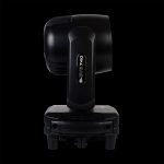 Testa Mobile Bee Eye 7x40W RGBW in Prospettiva Laterale su Sfondo Nero