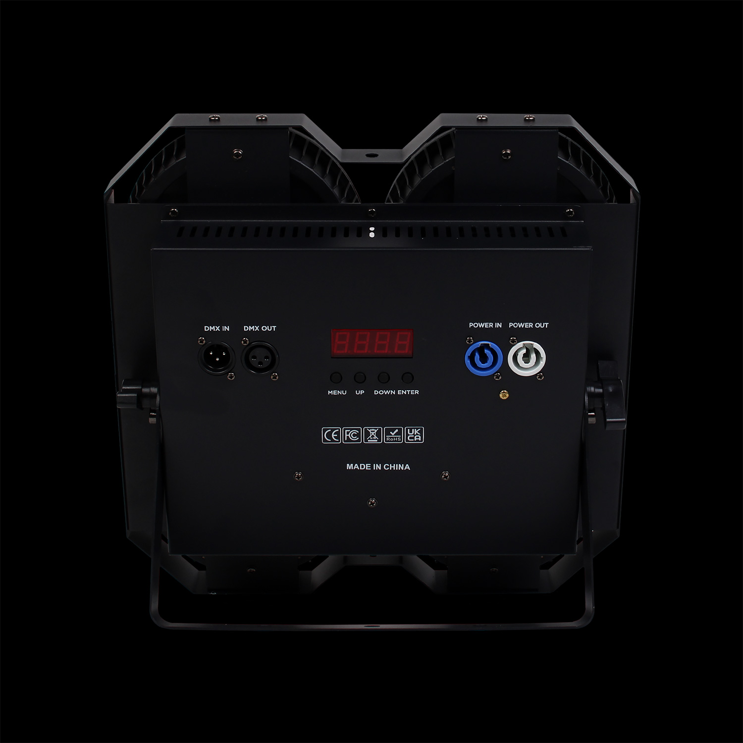 Accecatore 400W LED COB 2 Colori Retro in Prospettiva Frontale su Sfondo Nero