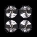 Accecatore 400W LED RGB in Prospettiva Frontale su Sfondo Nero