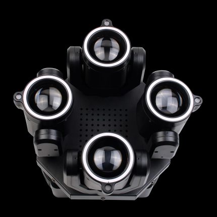 Mini Testa Mobile Tagadà RGB su Sfondo Nero