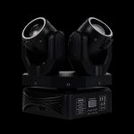 Mini Testa Mobile Tagadà RGB su Sfondo Nero