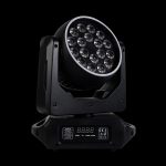 Testa Mobile Wash RGBW con Ring su Sfondo Nero